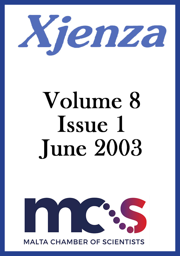 Xjenza Vol. 8 Iss. 1 - June 2003